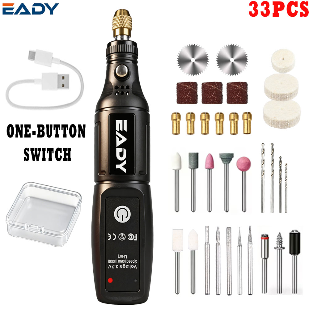 Power Tools On Sale - เครื่องมือโรตารี่สว่านไฟฟ้าขนาดเล็กไร้สาย – ปากกาแกะสลักแบบชาร์จ USB สำหรับขัด ขัดเงา