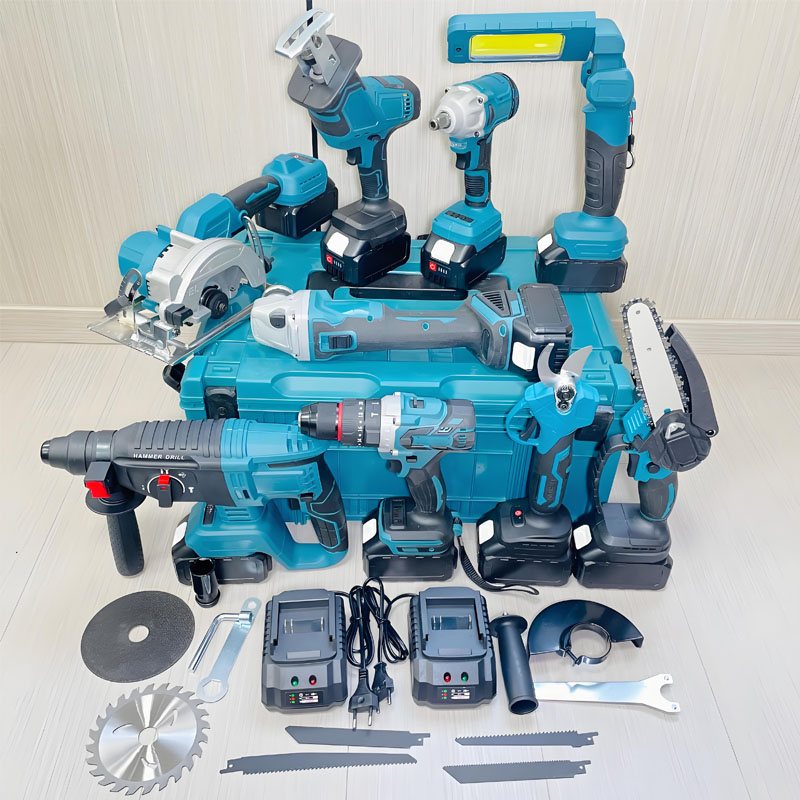 Power Tools Kits - ชุดเครื่องมือไฟฟ้าไร้สายคุณภาพสูง 21 โวลต์ แบบไร้แปรงถ่าน พร้อมไขควงและสว่านแบบพกพา 9