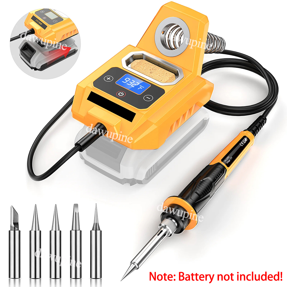 Power Tools Toolstation - ชุดหัวแร้งบัดกรีแบบดิจิตอล LCD สำหรับอะไหล่เครื่องมือไฟฟ้า Makita และ Dewalt