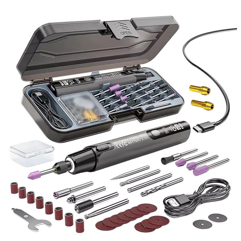 Power Tools On Sale - เครื่องเจียรมินิไร้สาย FYBL 3.7V 10000-16000 รอบต่อนาที ปากกาแกะสลักไร้สาย