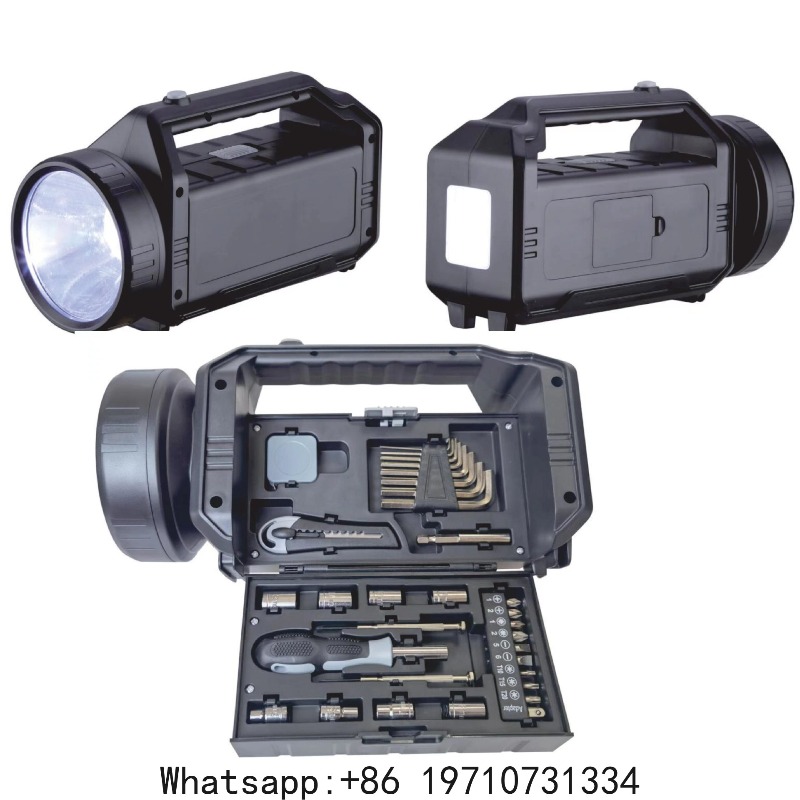 Power Tools Kits - ชุดโคมไฟและเครื่องมือสำหรับตั้งแคมป์ 2-in-1 – ไฟฉาย LED กำลังสูง