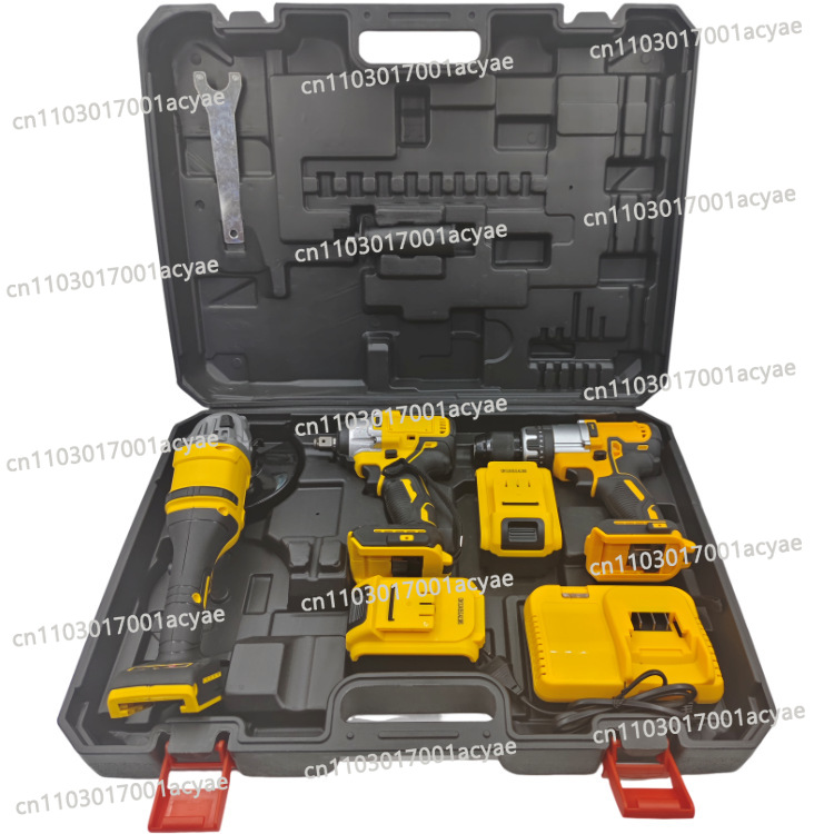Power Tools Kits - ชุดเครื่องมือไฟฟ้า 3 ชิ้น ประกอบด้วยเครื่องเจียรและสว่านไฟฟ้า พร้อมประแจ บรรจุในกระเป๋า