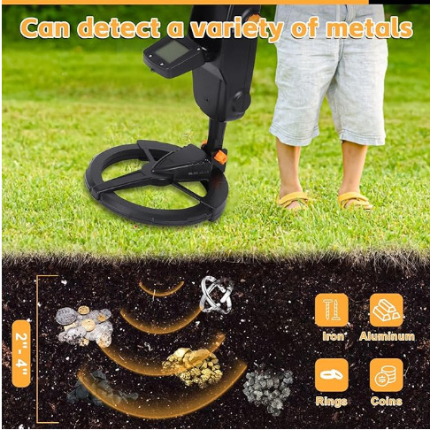 Power Tools Kids - เครื่องตรวจจับโลหะสำหรับเด็ก Universal MD-1008A เครื่องค้นหาทองใต้ดิน เครื่องล่าสมบัติ เครื่องตรวจจับหาของบนชายหาด