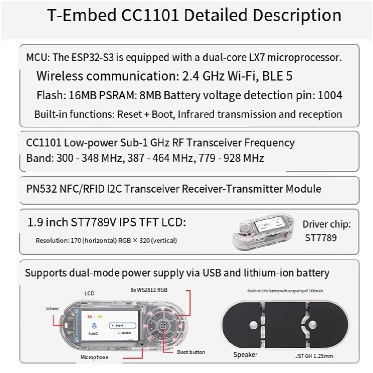 T71C Tools- บอร์ดพัฒนา T-Embed - Power Tools Lowes บทวิจารณ์และราคา