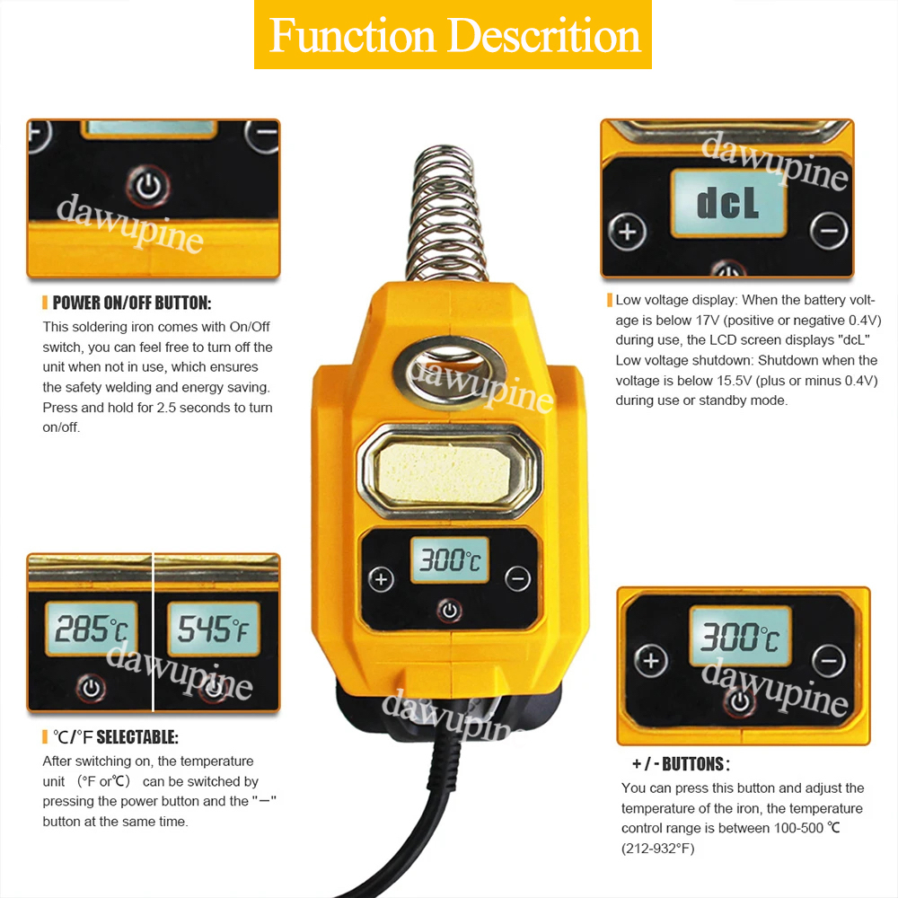 ชุดหัวแร้งบัดกรีแบบดิจิตอล LCD - Power Tools Toolstation บทวิจารณ์และราคา
