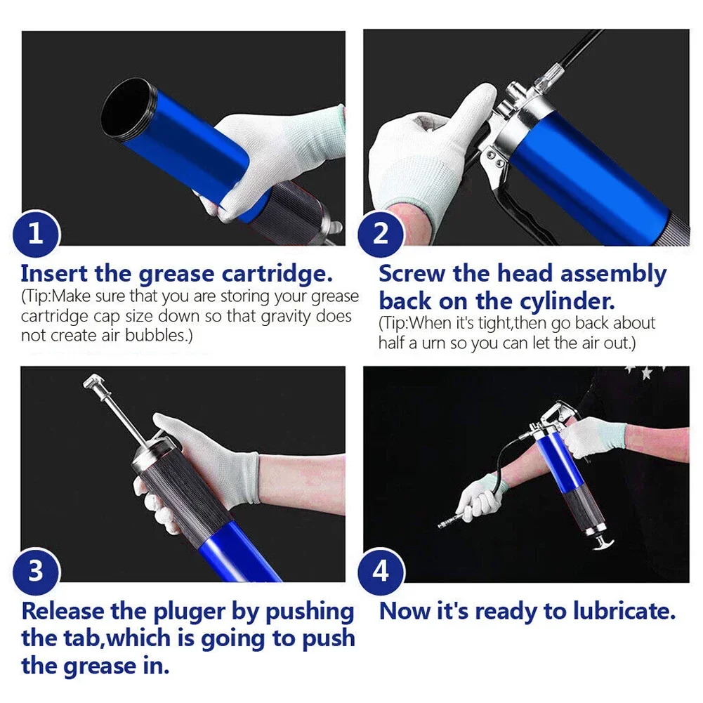 7000PSI น้ํามันจาระบีปืนชุดคู่ - Power Tools Grease บทวิจารณ์และราคา