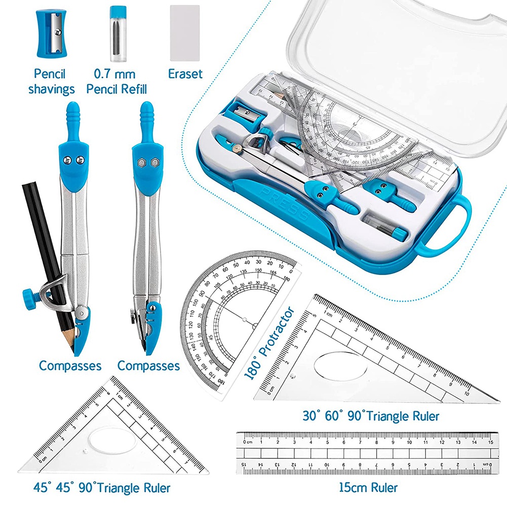 ใหม่แสดง-เรขาคณิตชุด 10 ชิ้นชุ - Power Tools Drawing บทวิจารณ์และราคา